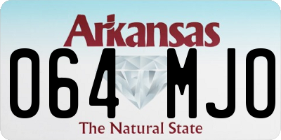 AR license plate 064MJO