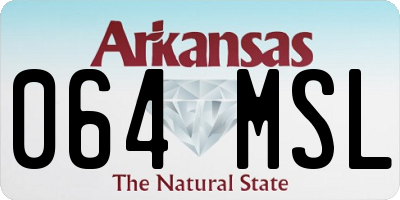 AR license plate 064MSL