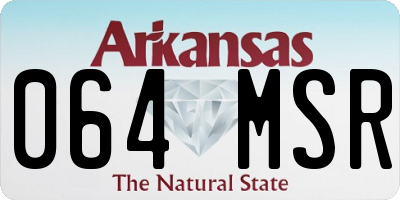 AR license plate 064MSR