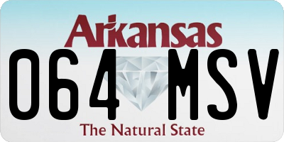 AR license plate 064MSV