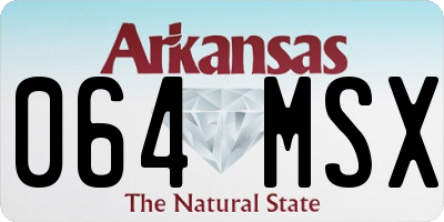 AR license plate 064MSX
