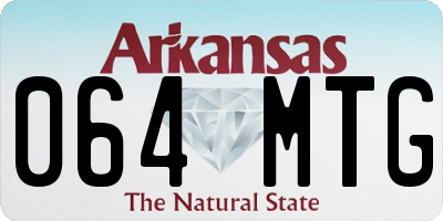 AR license plate 064MTG