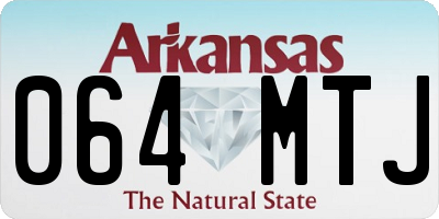 AR license plate 064MTJ
