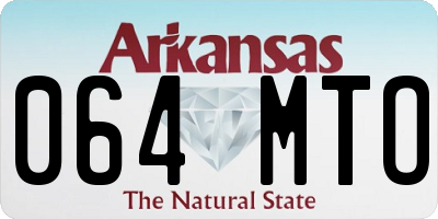 AR license plate 064MTO