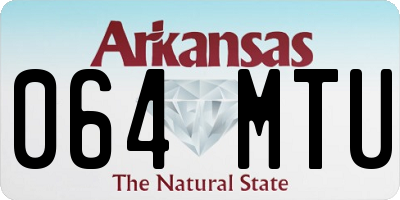 AR license plate 064MTU