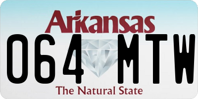 AR license plate 064MTW