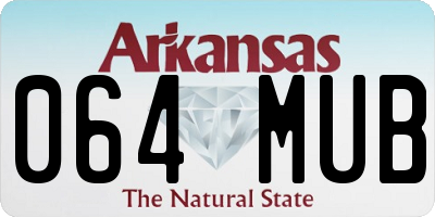 AR license plate 064MUB