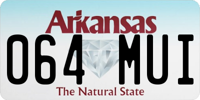 AR license plate 064MUI