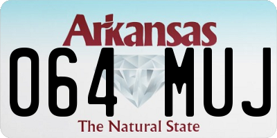 AR license plate 064MUJ