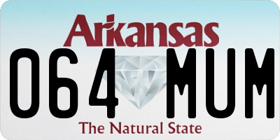 AR license plate 064MUM