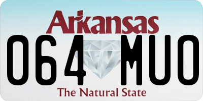AR license plate 064MUO