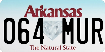 AR license plate 064MUR