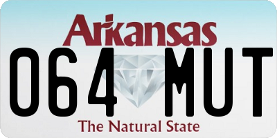 AR license plate 064MUT