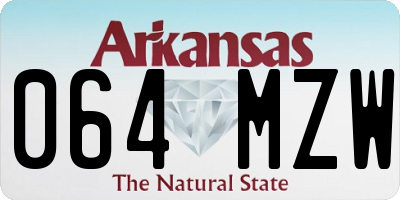 AR license plate 064MZW