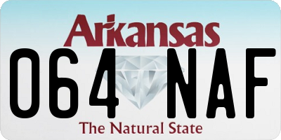 AR license plate 064NAF