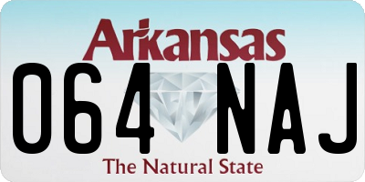AR license plate 064NAJ