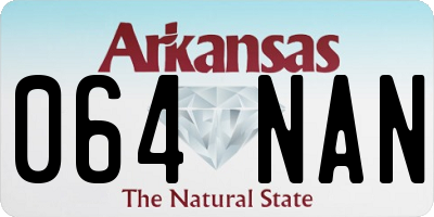 AR license plate 064NAN