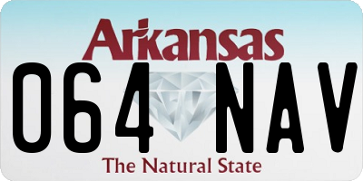 AR license plate 064NAV