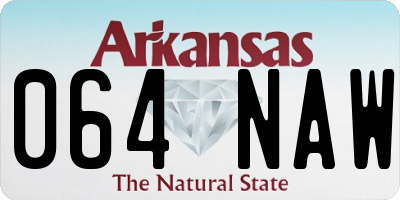 AR license plate 064NAW