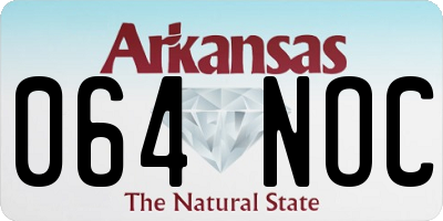 AR license plate 064NOC