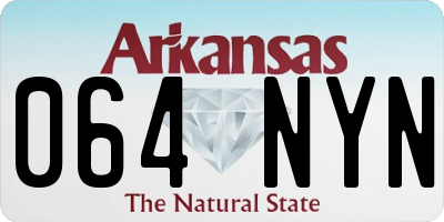 AR license plate 064NYN