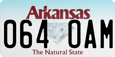 AR license plate 064OAM