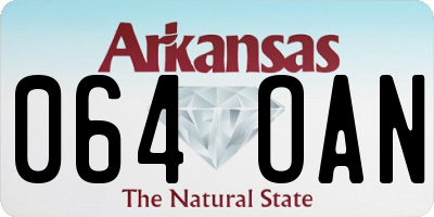 AR license plate 064OAN
