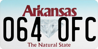 AR license plate 064OFC