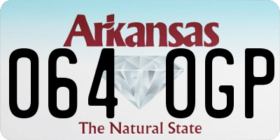 AR license plate 064OGP