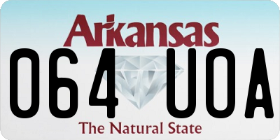 AR license plate 064UOA