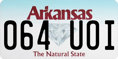 AR license plate 064UOI