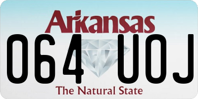 AR license plate 064UOJ
