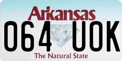 AR license plate 064UOK