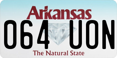 AR license plate 064UON