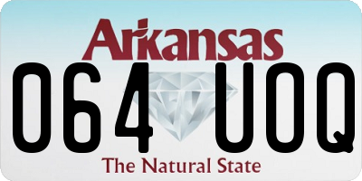AR license plate 064UOQ