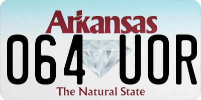 AR license plate 064UOR