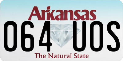 AR license plate 064UOS