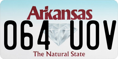 AR license plate 064UOV