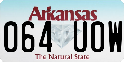AR license plate 064UOW