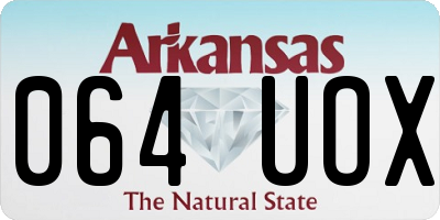 AR license plate 064UOX
