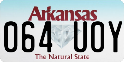 AR license plate 064UOY