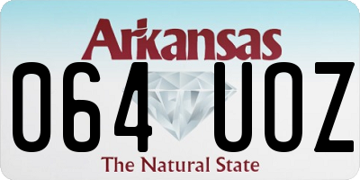 AR license plate 064UOZ