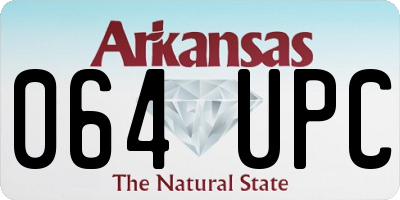 AR license plate 064UPC