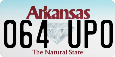 AR license plate 064UPO