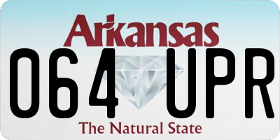 AR license plate 064UPR