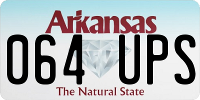AR license plate 064UPS