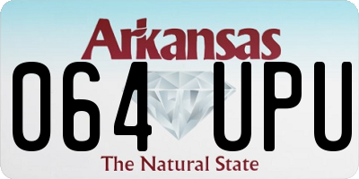 AR license plate 064UPU