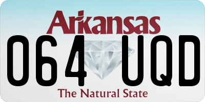 AR license plate 064UQD