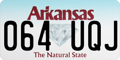 AR license plate 064UQJ