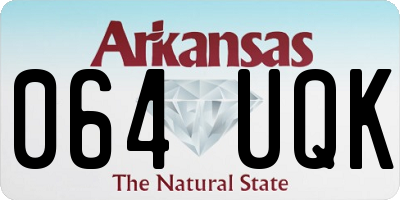 AR license plate 064UQK